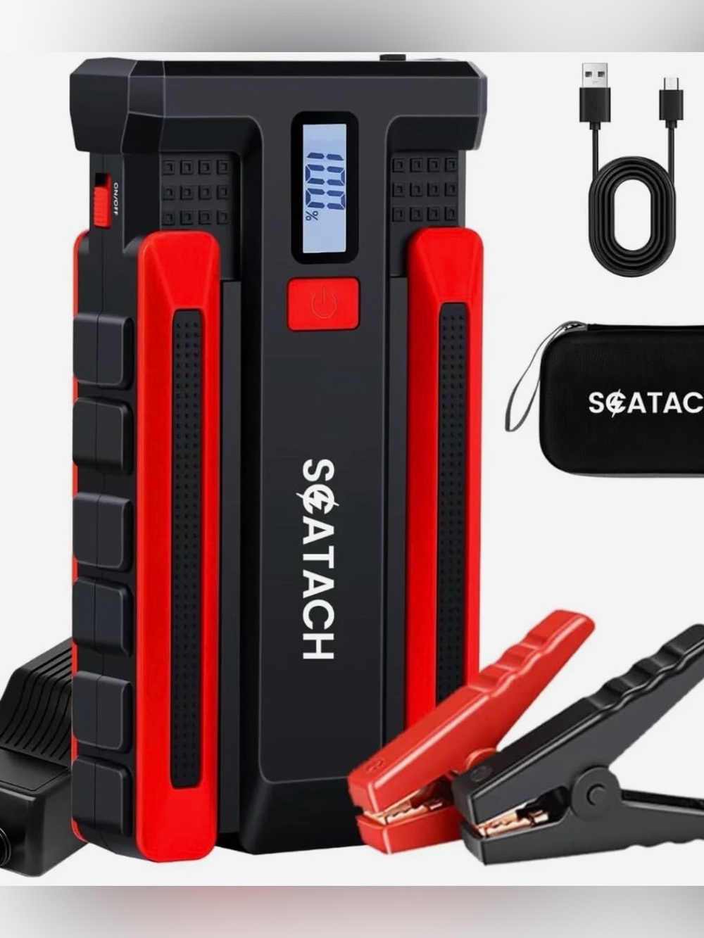 Scatach 4000A 3-in-1 Car Battery Jump
Starter, 12V Portable w/ Modes NIB